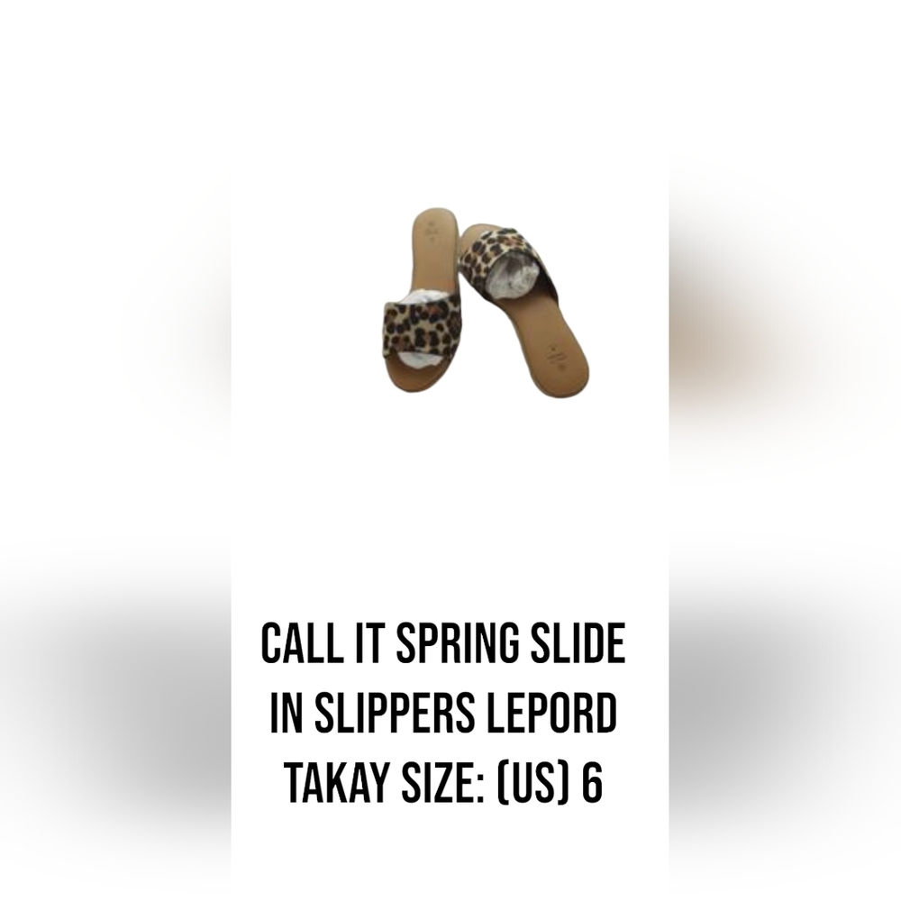 Call It Spring Leopard Slide Sandals